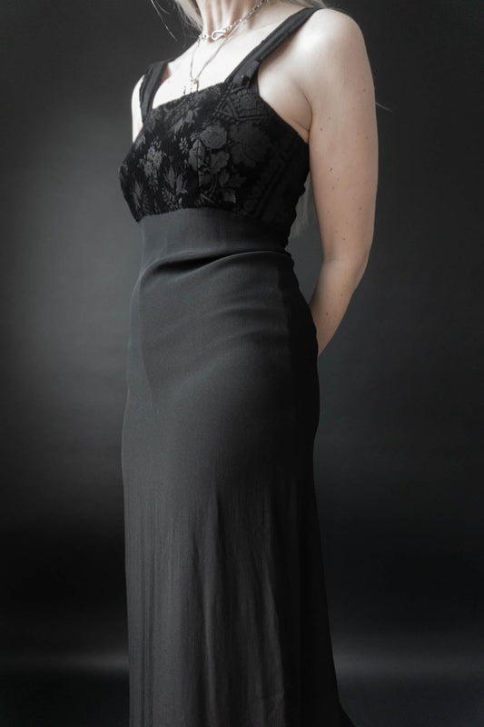 Whimsigoth Kleid Samt, S–M theplaincircle vintage