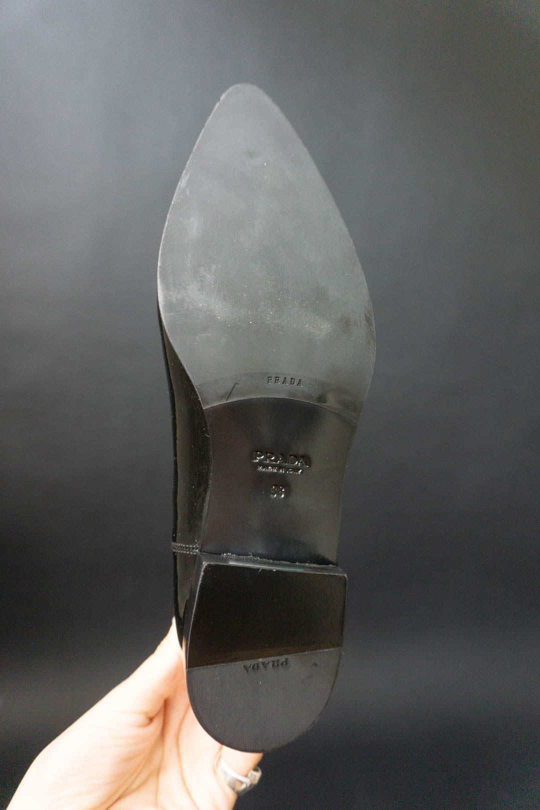 PRADA Chelsea Boots, Lack, 38 theplaincircle vintage