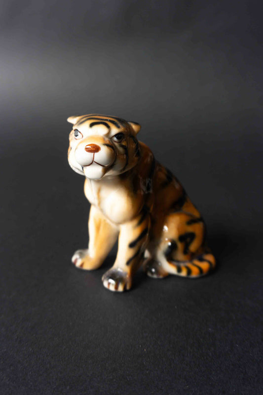 Vintage Porzellan Figur Tiger theplaincircle vintage