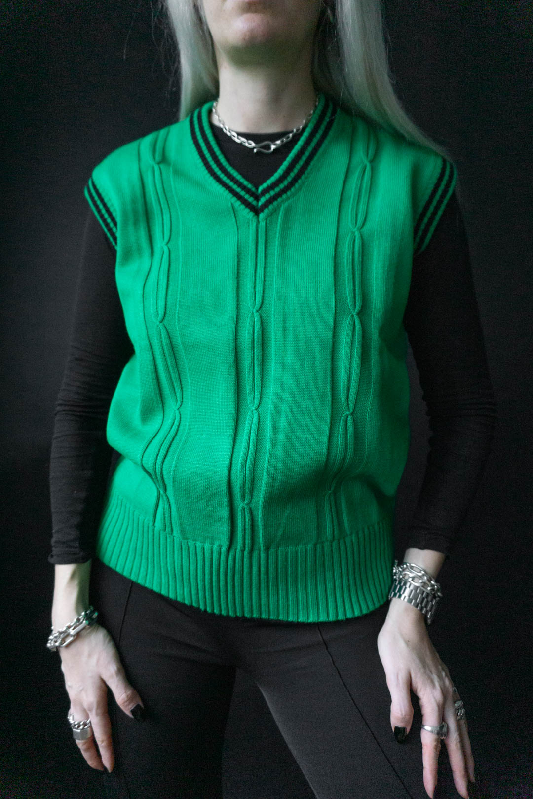 Pullunder 70s Grün - theplaincircle vintage