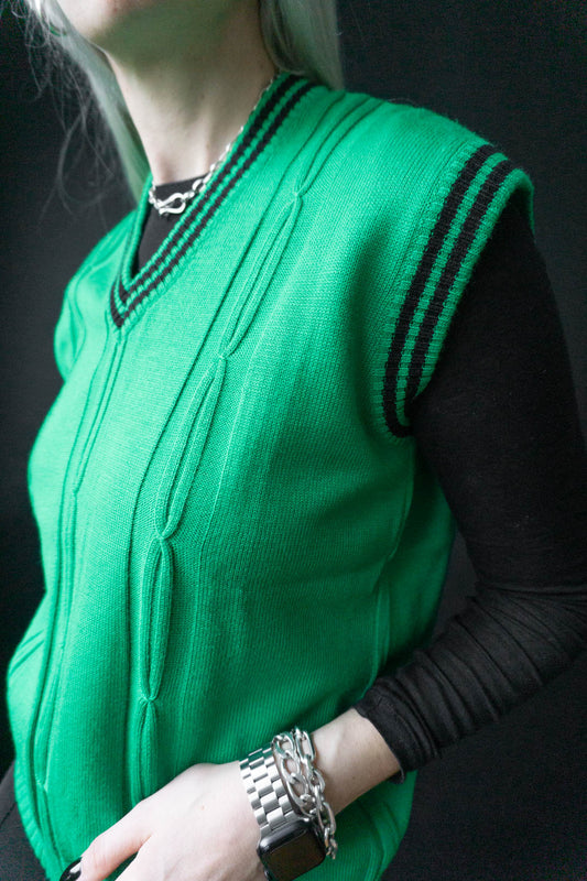 Pullunder 70s Grün - theplaincircle vintage