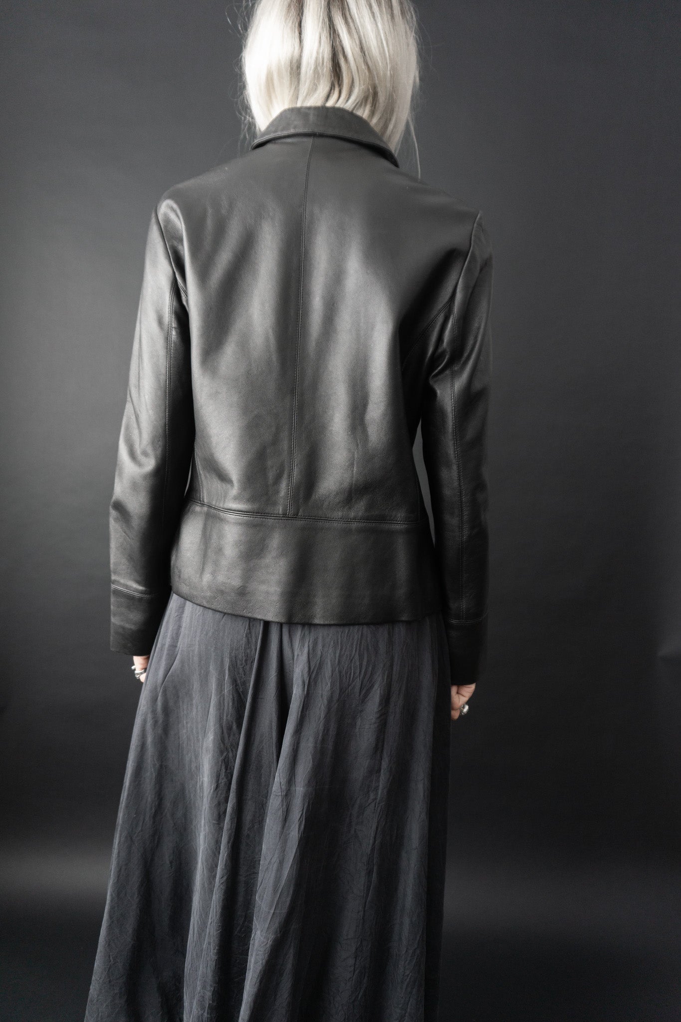 90s Lederjacke Zipper, M–L theplaincircle vintage