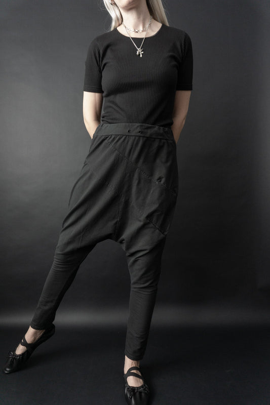 Hose, drop crotch, Schwarz, S–M theplaincircle vintage