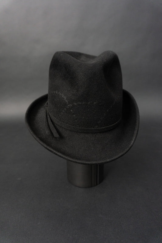 Fedora Hut, Schwarz, 55,5 theplaincircle vintage