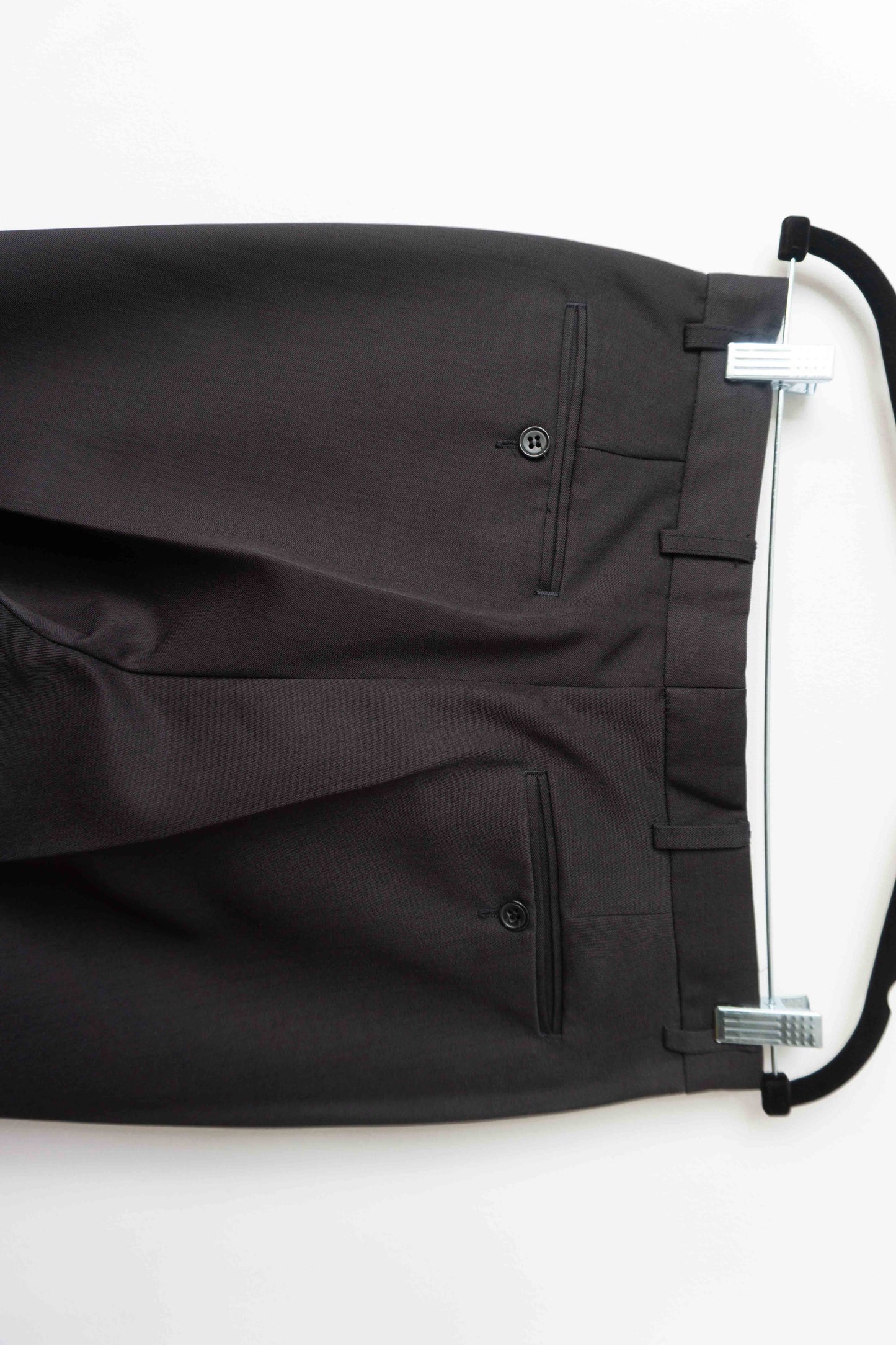 Vintage Anzughose Grau – Klassische Wollhose mit Bügelfalte, M–L theplaincircle vintage