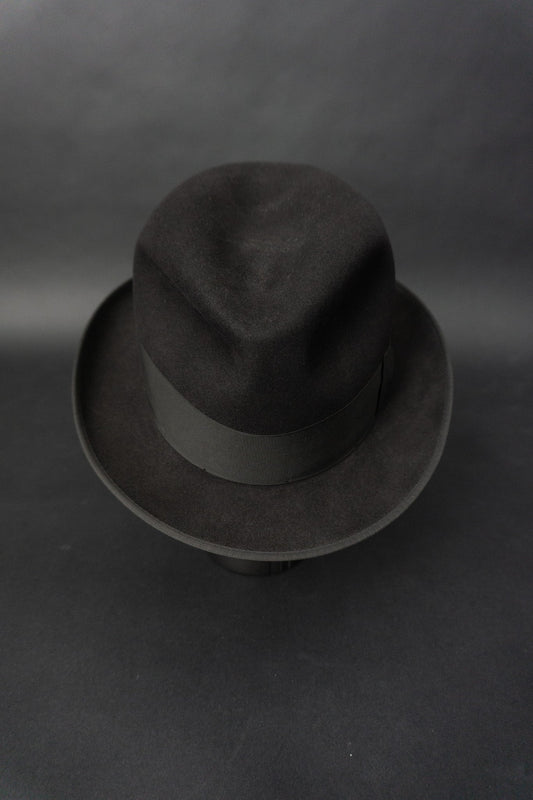 Hut, Moll, Wollfilz, Schwarz, 60 theplaincircle vintage