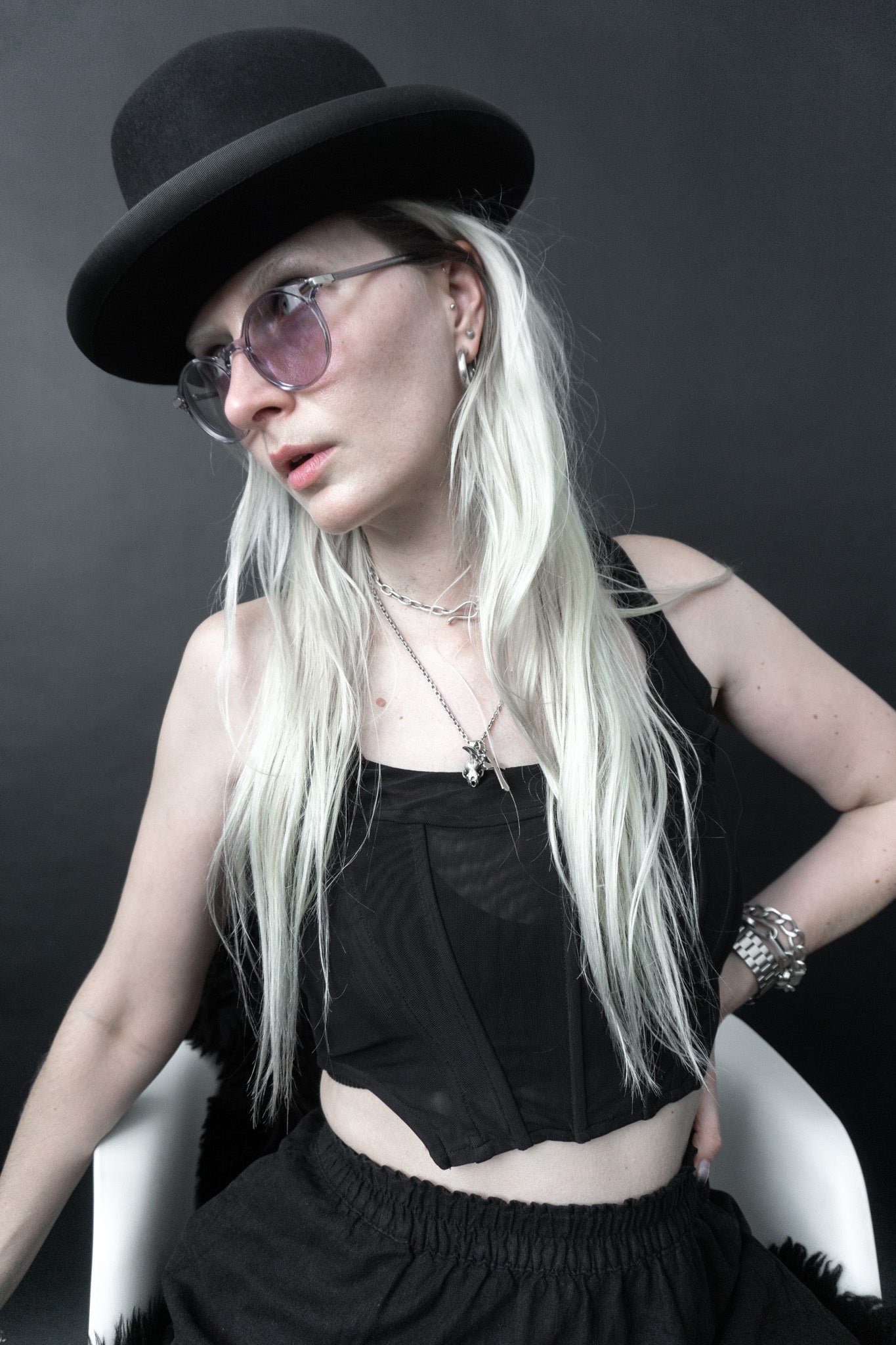 Hut, Lüneburg, Wollfilz, Schwarz, 56 theplaincircle vintage