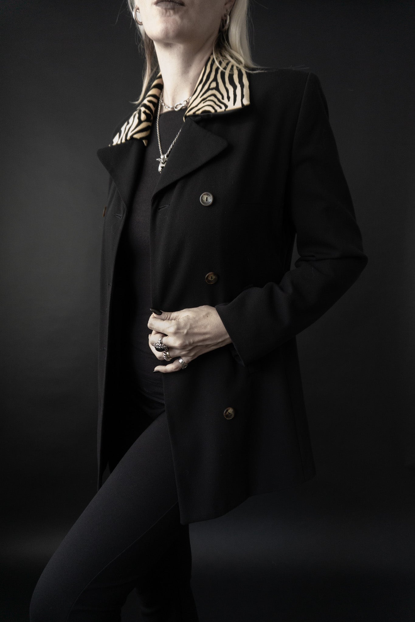 –Personal Archive– Blazer Tiger Schwarz, M theplaincircle vintage