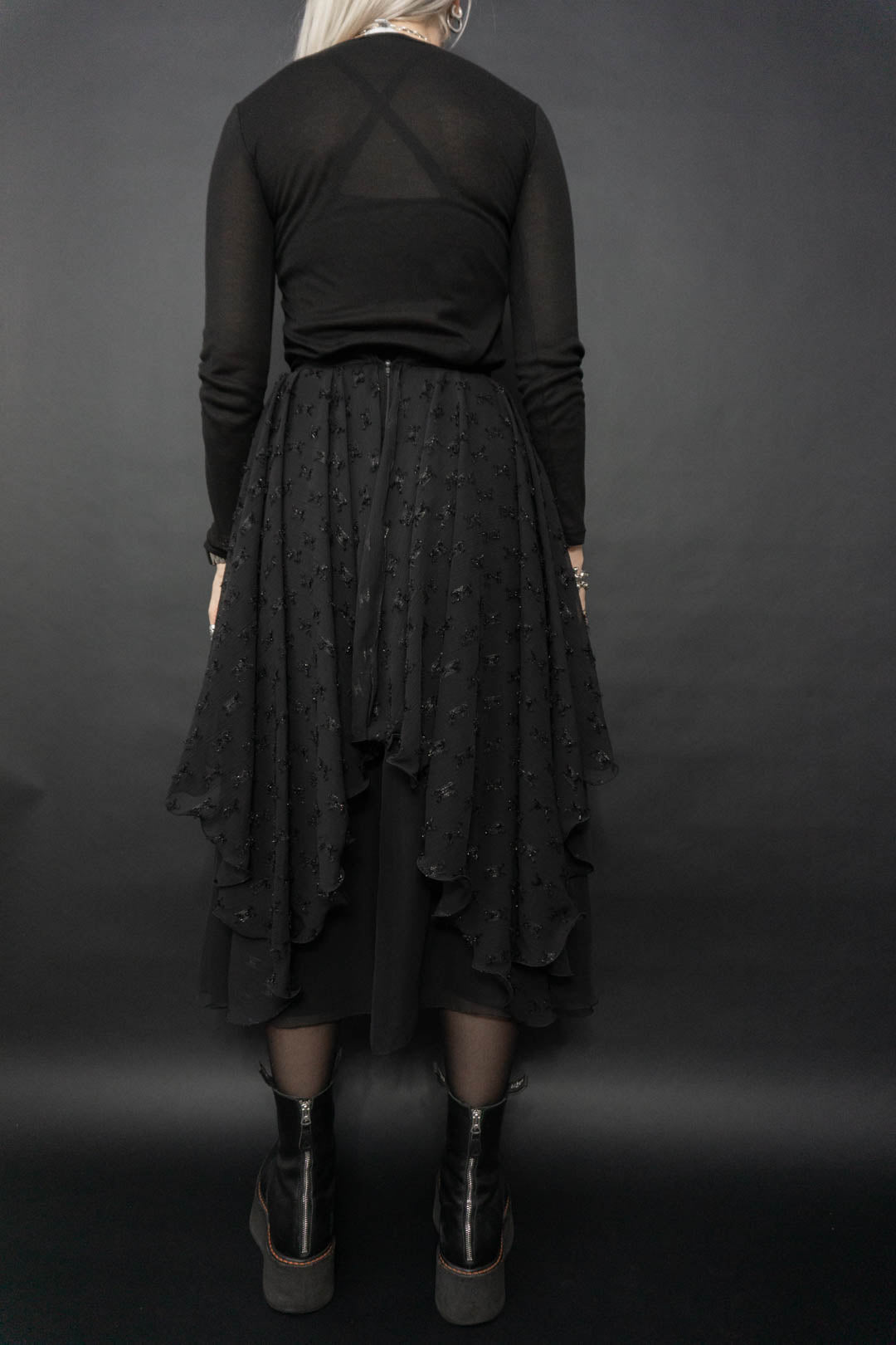 Witchy Midirock, Schwarz, XS–S theplaincircle vintage