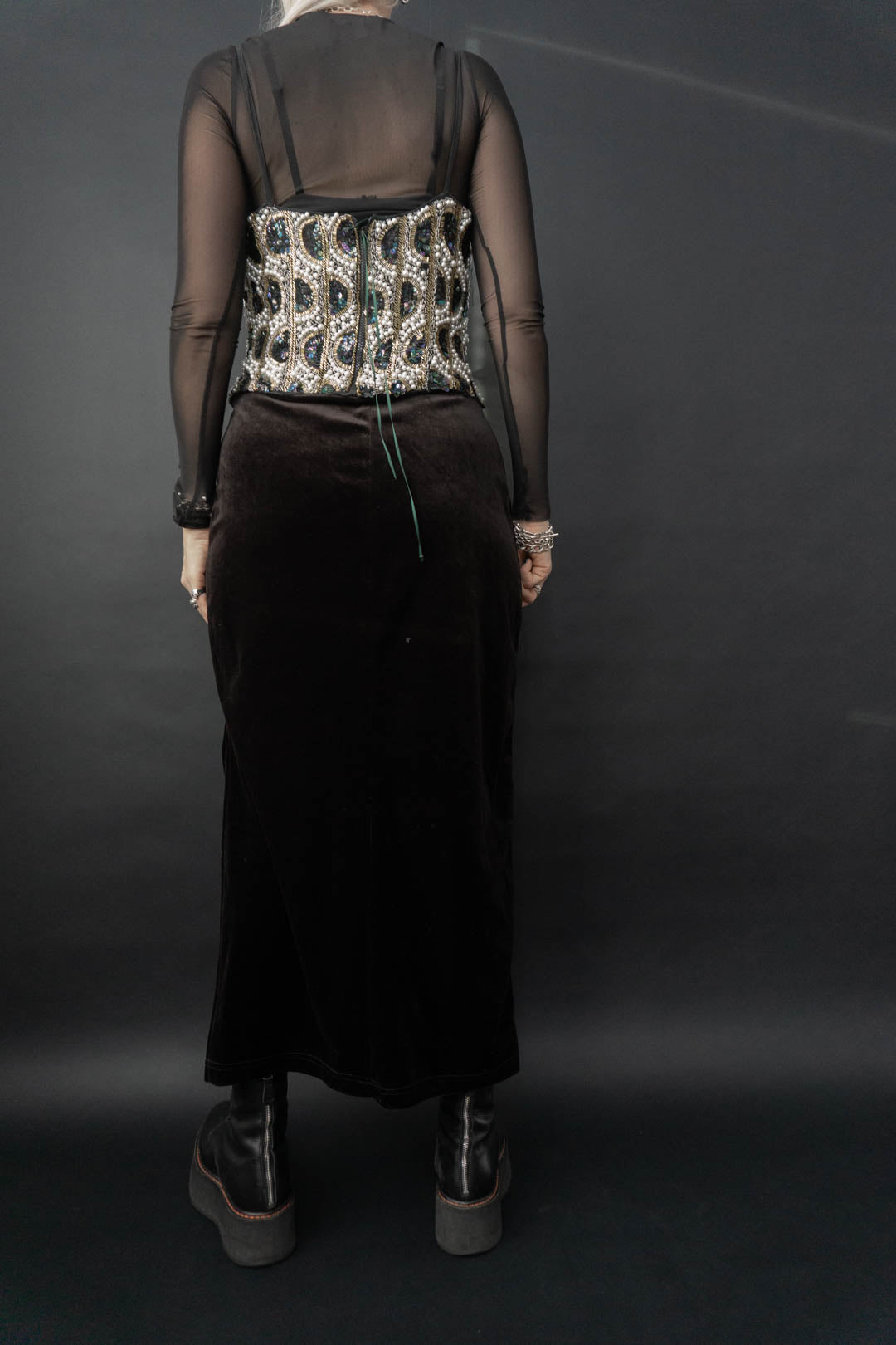 Witchy Pailettenkleid Samt, M–L theplaincircle vintage