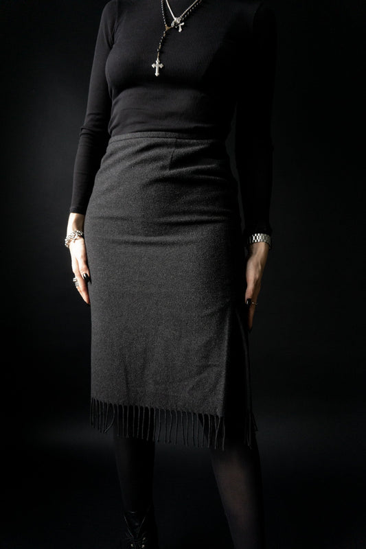 Rock Wolle Fransen, XS–S theplaincircle vintage