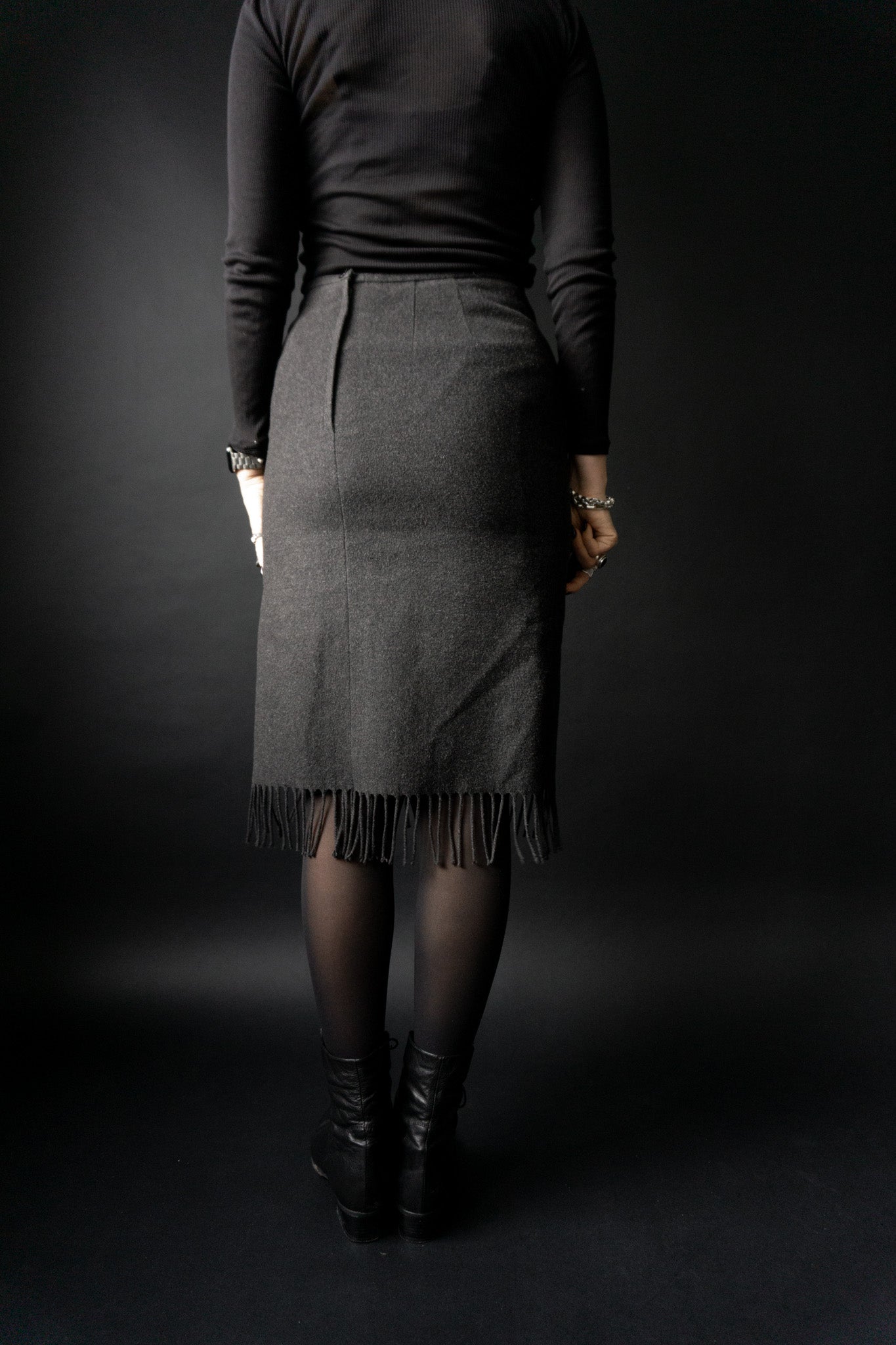 Rock Wolle Fransen, XS–S theplaincircle vintage