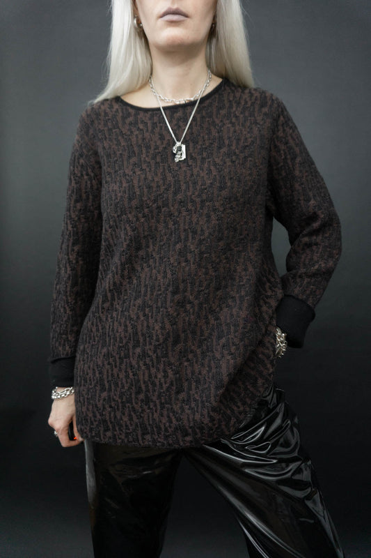 Pullover Animalprint Schwarz theplaincircle vintage