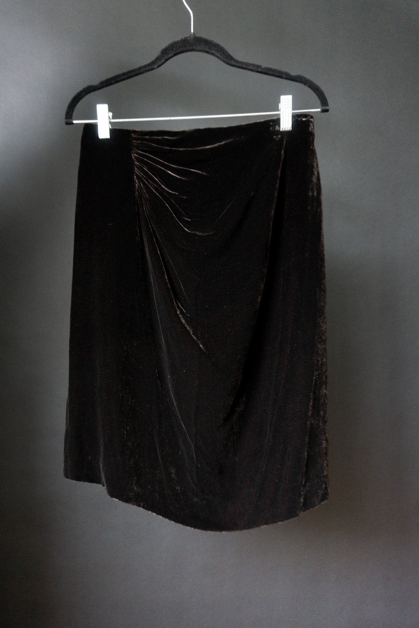 ASPESI Samtrock Seide Braun, M–L theplaincircle vintage