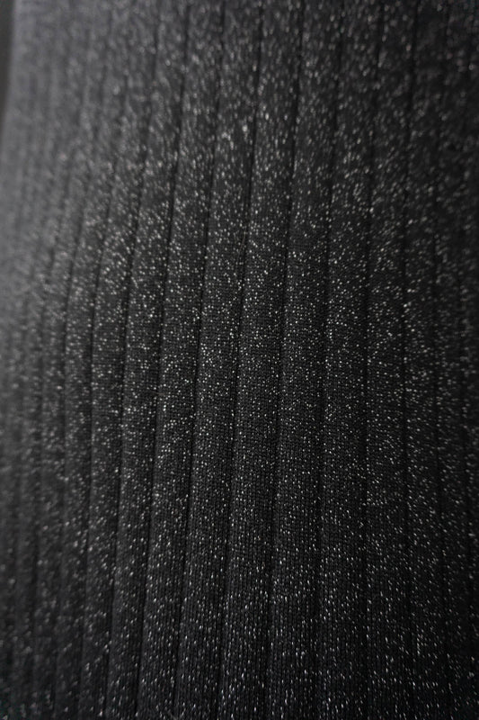 Strickkleid Schwarz Lurex theplaincircle vintage