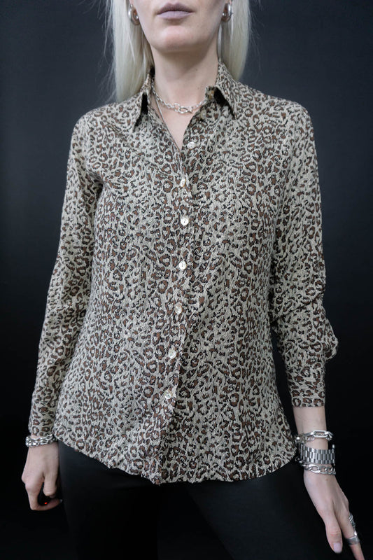 Bluse Leopard XS–S theplaincircle vintage