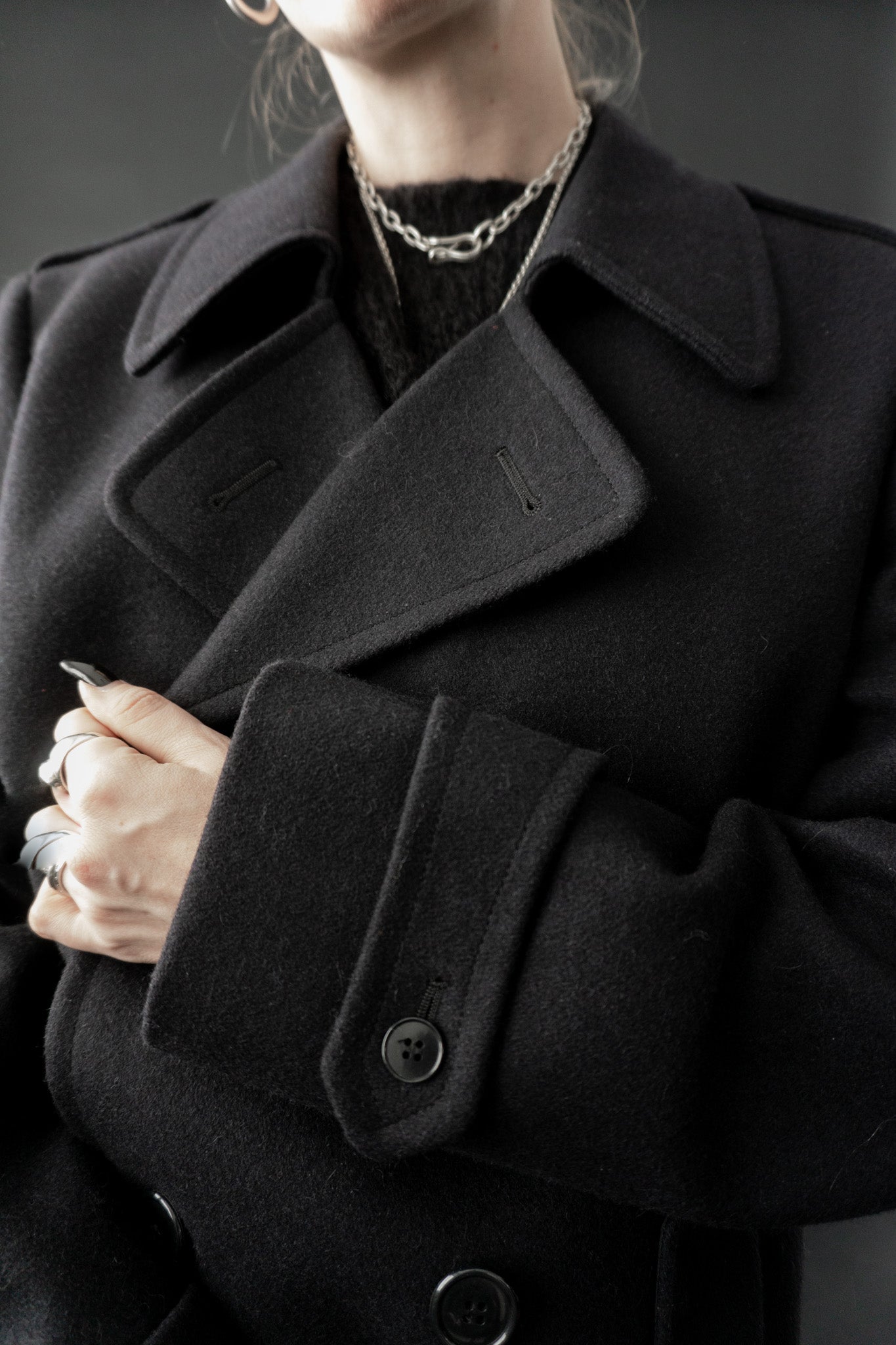 Caban Mantel Midnight, M–L theplaincircle vintage