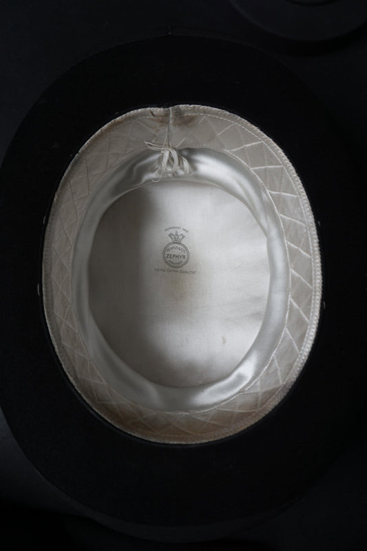 Hut, Zephyr, Schwarz, 56 theplaincircle vintage