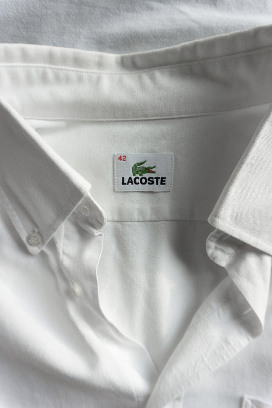 Lacoste Hemd, Weiß, M–L theplaincircle vintage