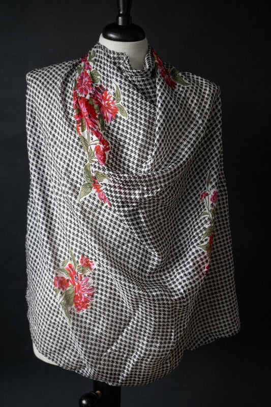 Tuch Seide Houndstooth theplaincircle vintage