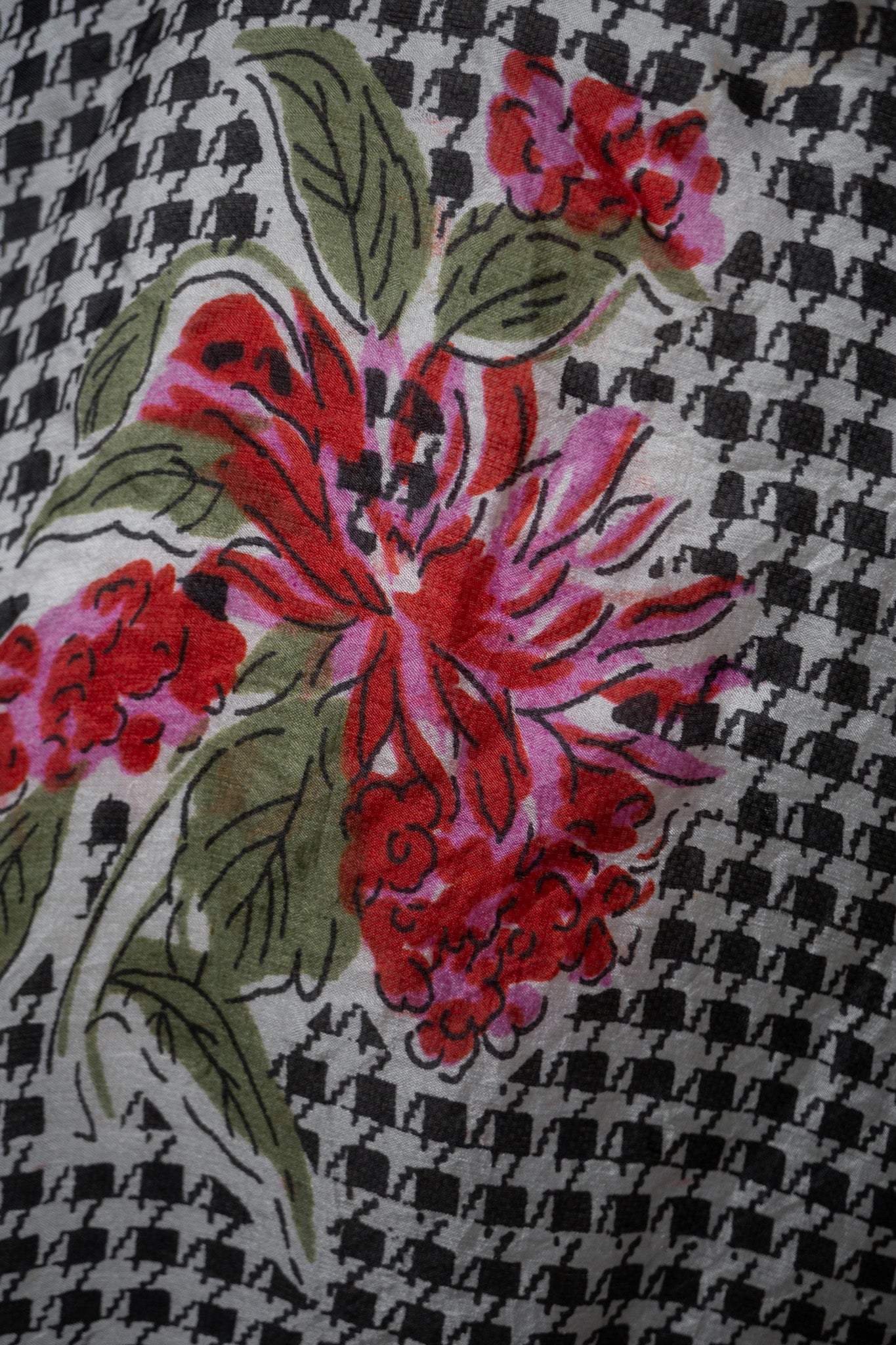 Tuch Seide Houndstooth theplaincircle vintage