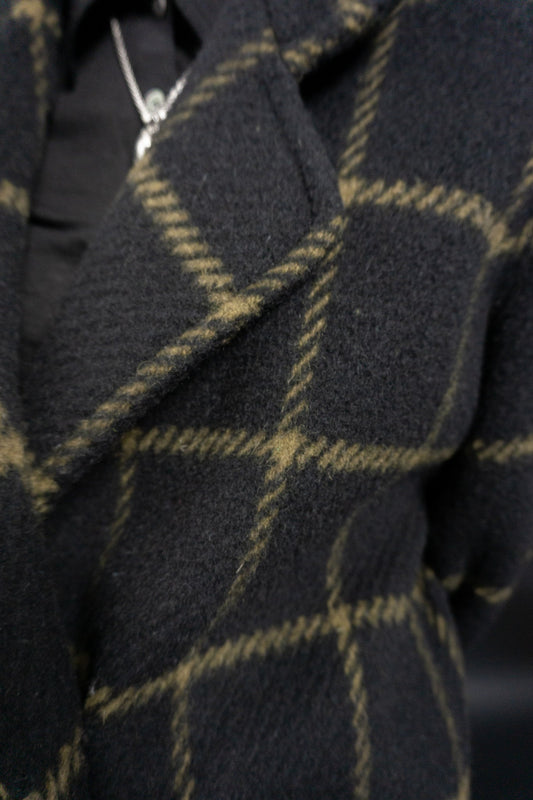 Karo Mantel Mohair Wolle, XS–M theplaincircle vintage