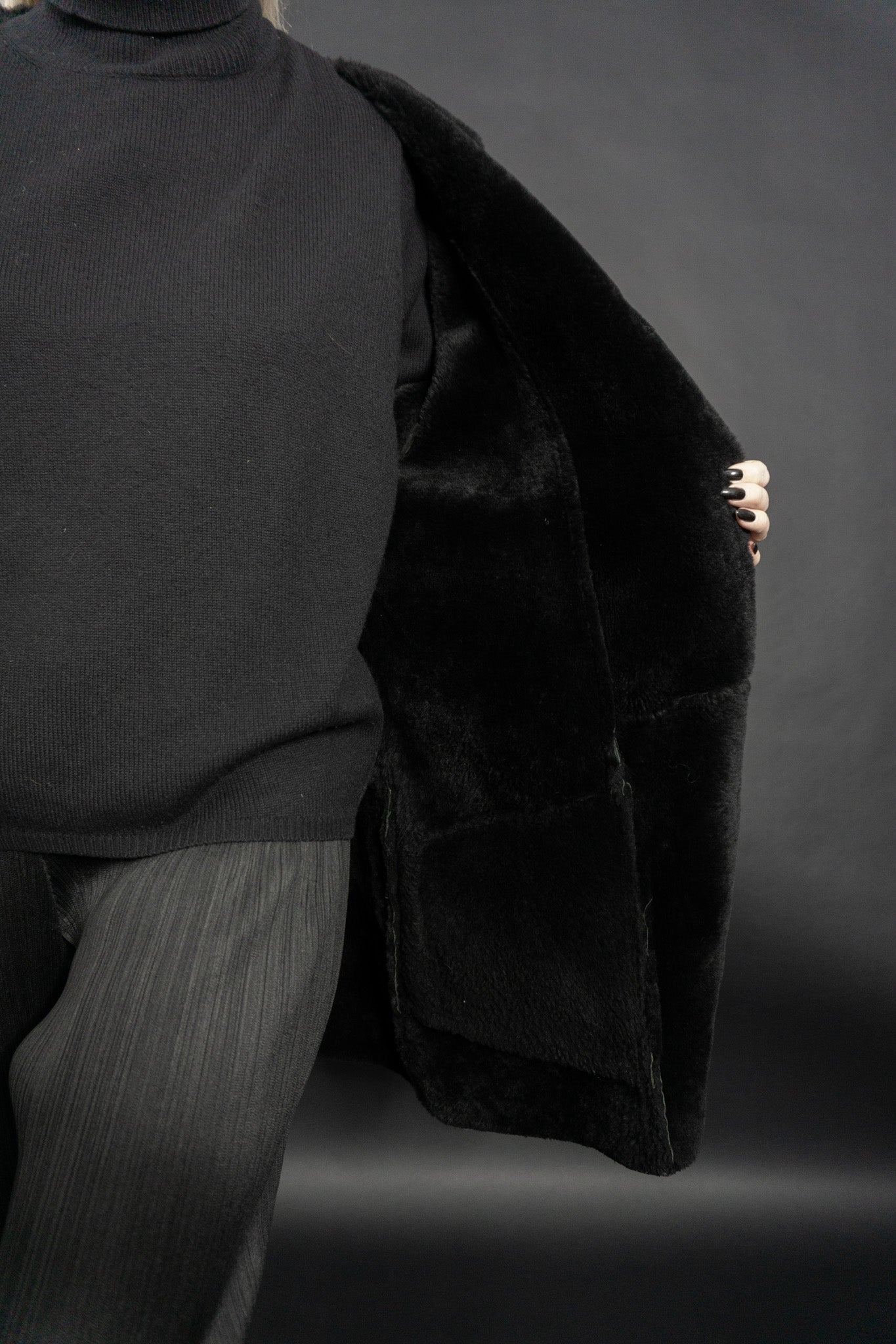 Lammy Lammfellmantel Kapuze, M–L theplaincircle vintage