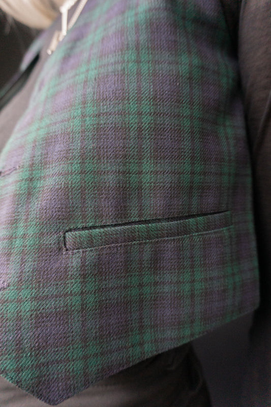 Weste Tartan XS theplaincircle vintage