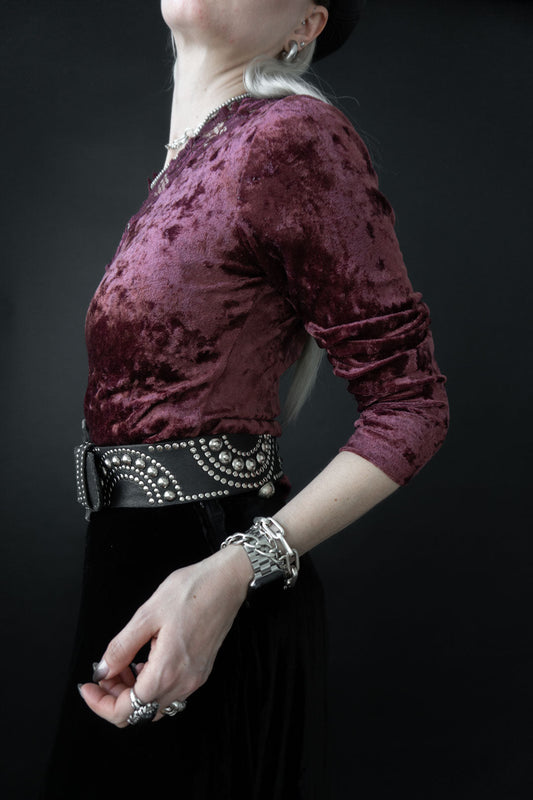 Whimsigoth Shirt Samt M theplaincircle vintage