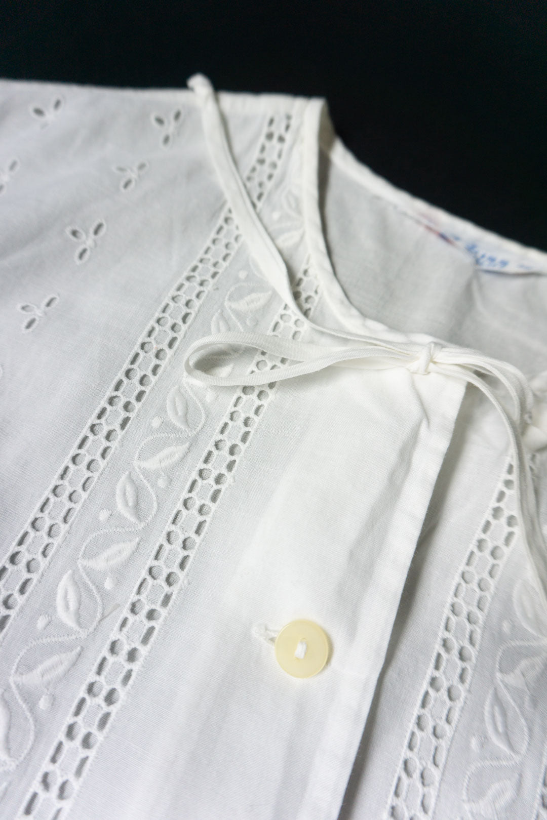 Folklore Bluse Spitze Weiß, XS theplaincircle vintage