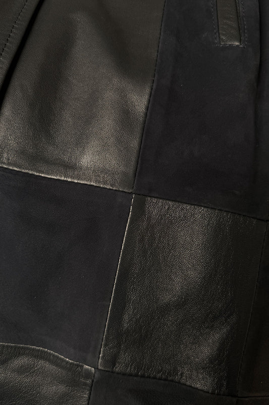 Avantgarde Ledermantel, Navy, M–L theplaincircle vintage