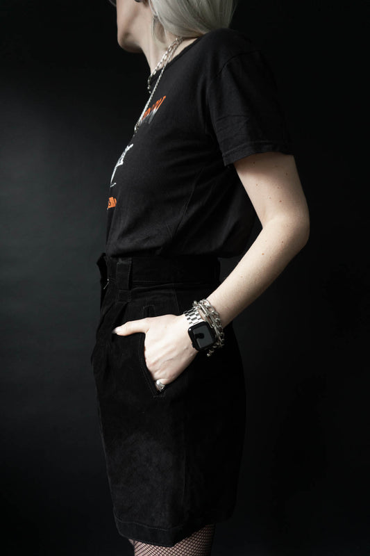 80s Ledershorts Schwarz XS–S theplaincircle vintage