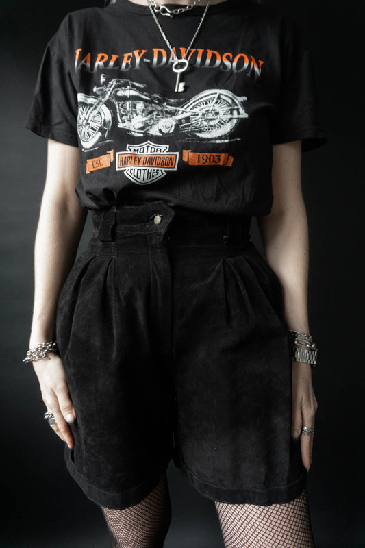 80s Ledershorts Schwarz XS–S theplaincircle vintage