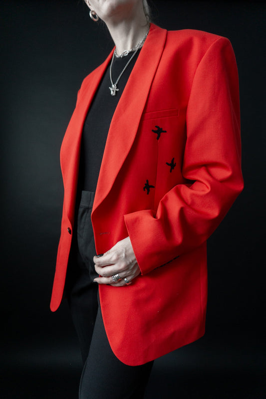 80s Oversized Blazer, "Suicide", Rot, M–XL theplaincircle vintage