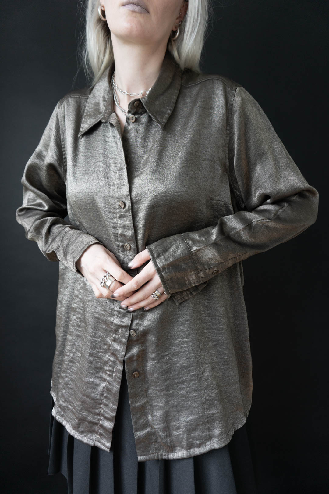 80s Bluse Jytte Meilvang M–L theplaincircle vintage