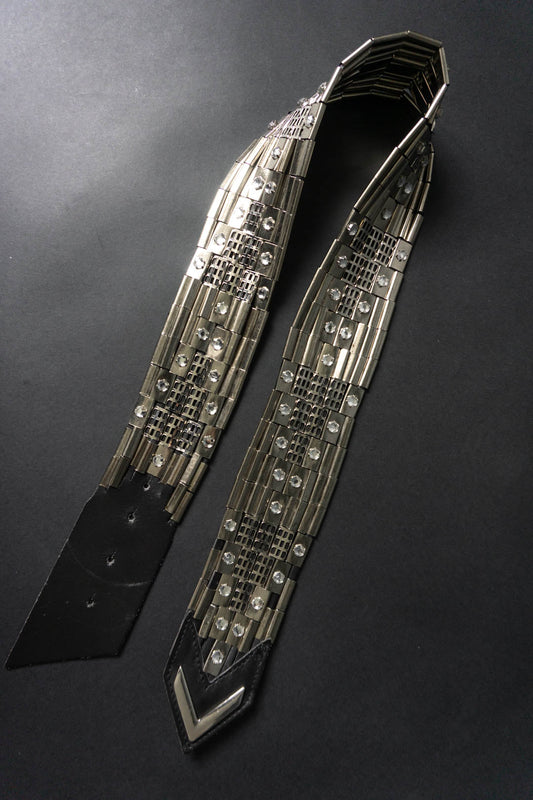 80s Statement Ledergürtel Schwarz theplaincircle vintage