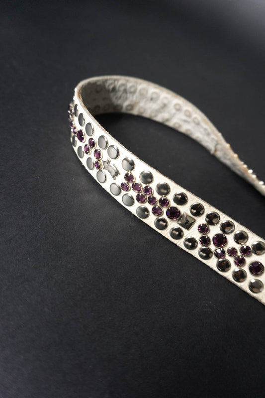 80s Nietengürtel Weiß theplaincircle vintage