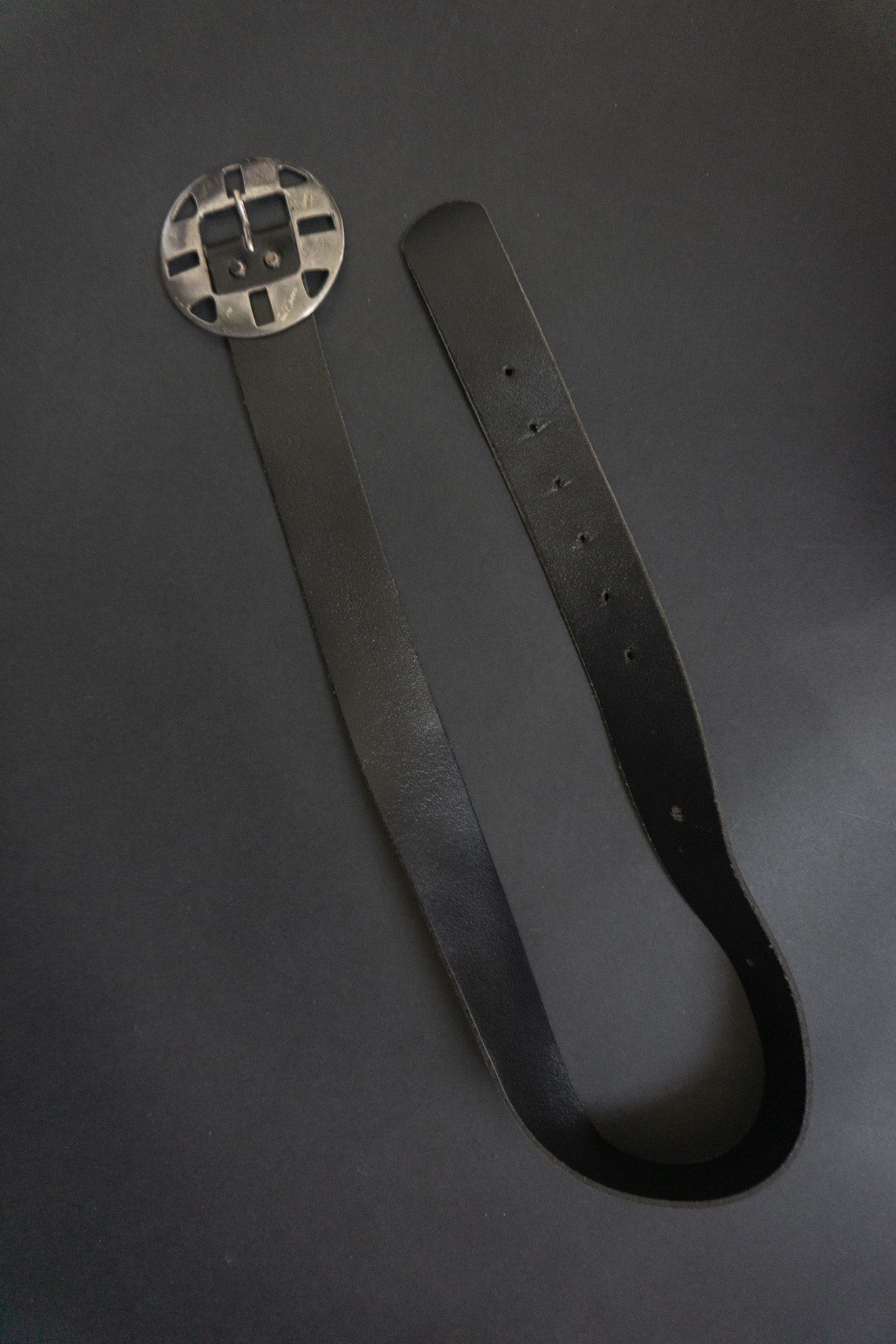 Gürtel Leder Schwarz, S–M theplaincircle vintage