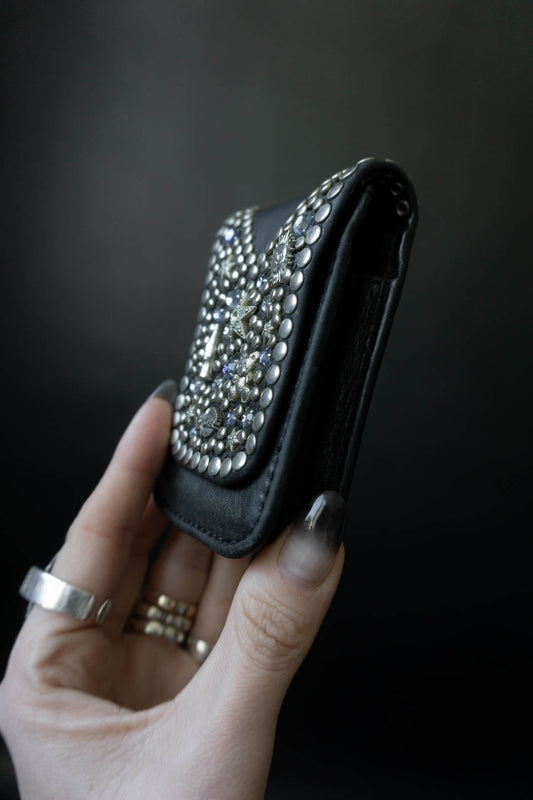 80s KOLSTER Etui Leder Strass theplaincircle vintage