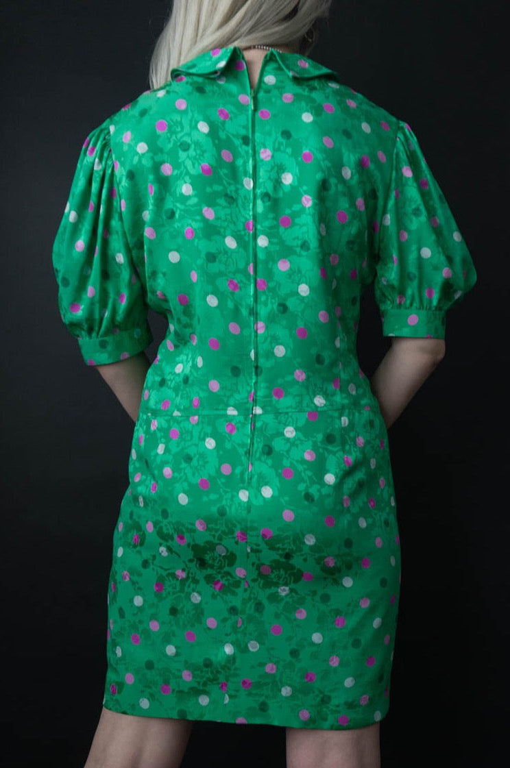 80s Kleid LOUIS FÉRAUD Seide, S–M theplaincircle vintage