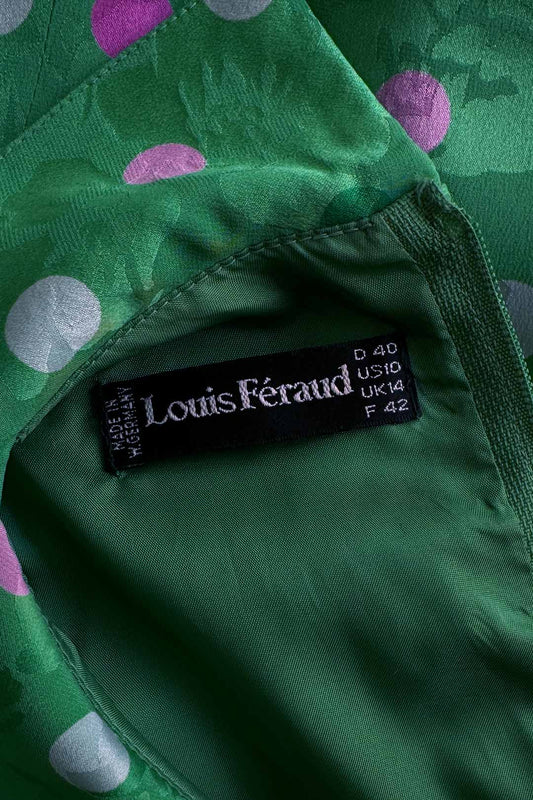 80s Kleid LOUIS FÉRAUD Seide, S–M theplaincircle vintage