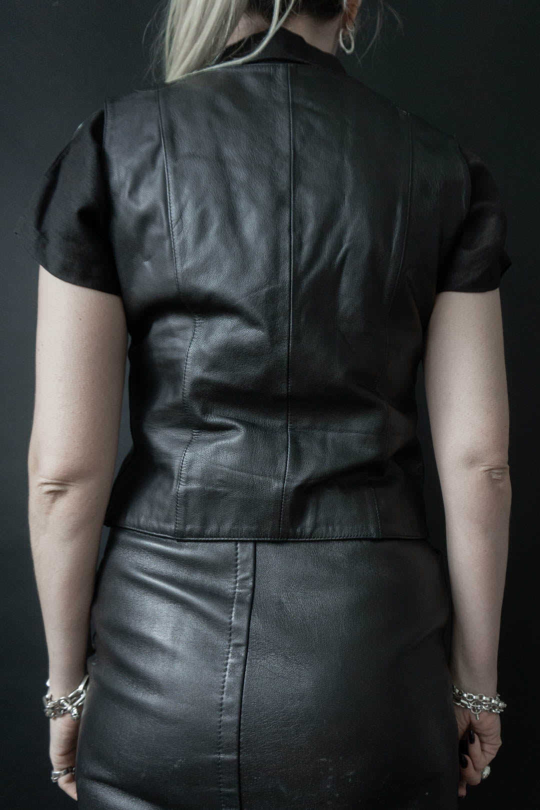 Lederweste Schwarz, S–M theplaincircle vintage