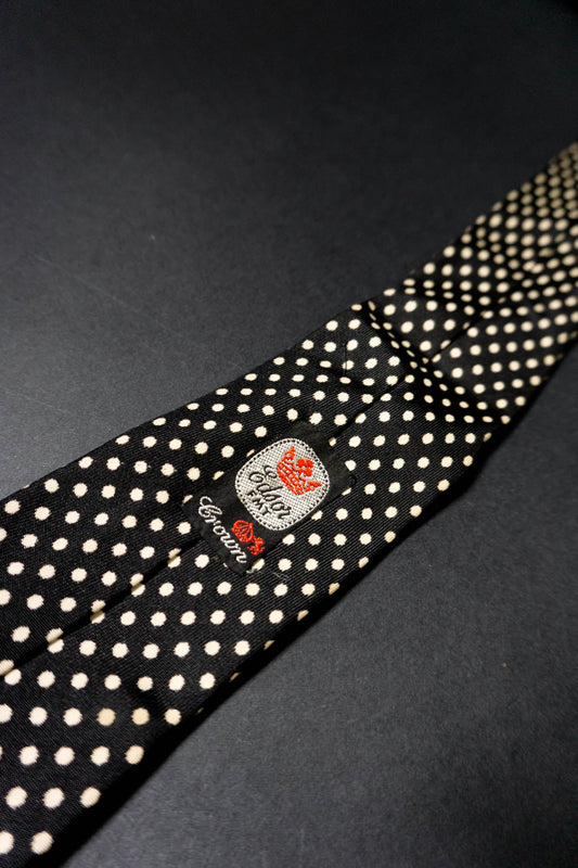 Vintage Krawatte Seide Polkadot theplaincircle vintage