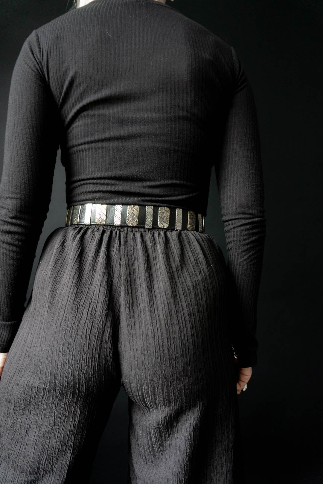 80s Gürtel Schwarz, S–M theplaincircle vintage