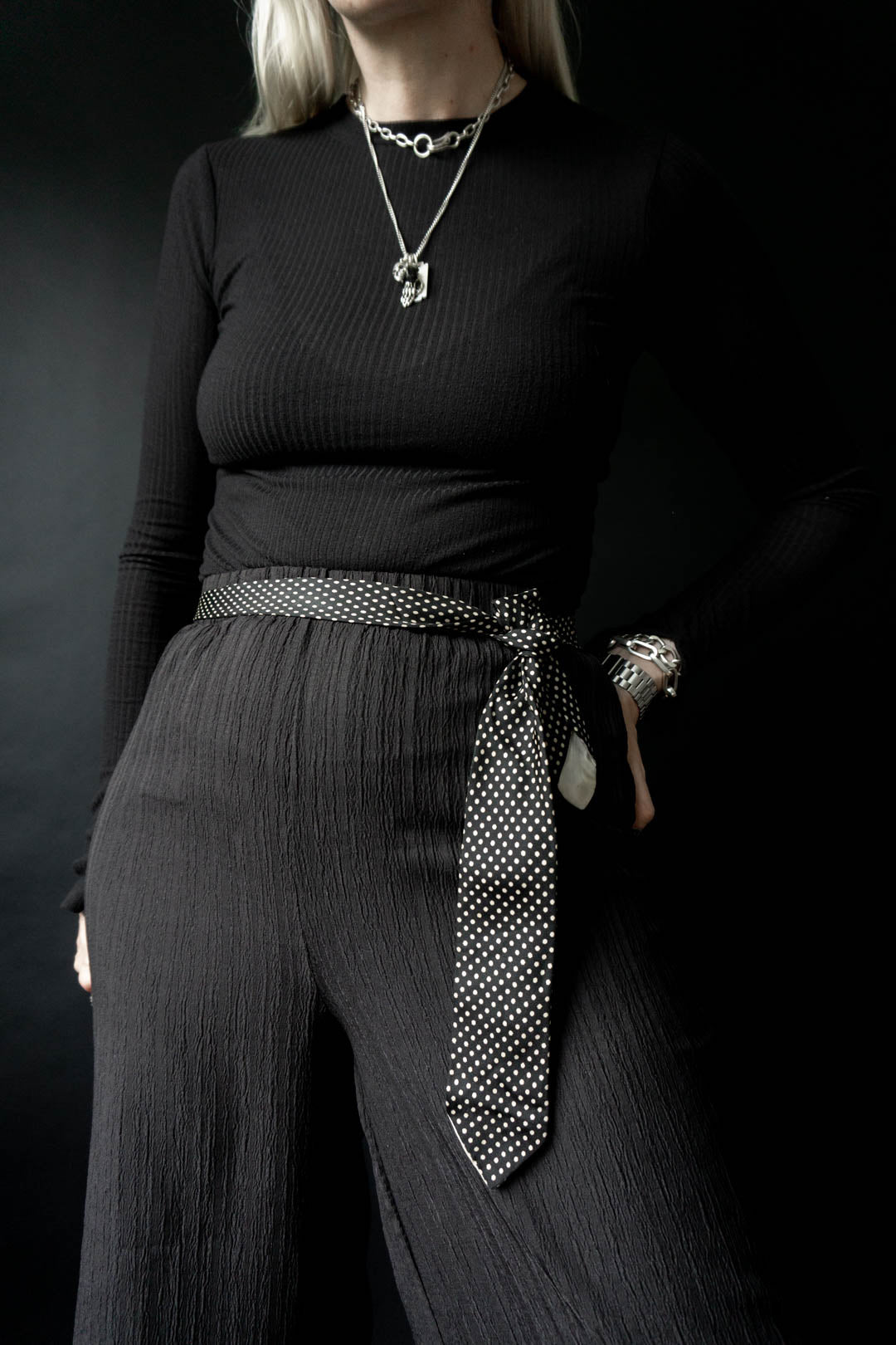 Vintage Krawatte Seide Polkadot theplaincircle vintage