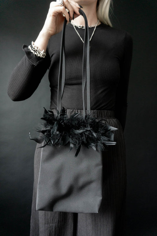 90s Whimsigoth Tasche Federn theplaincircle vintage