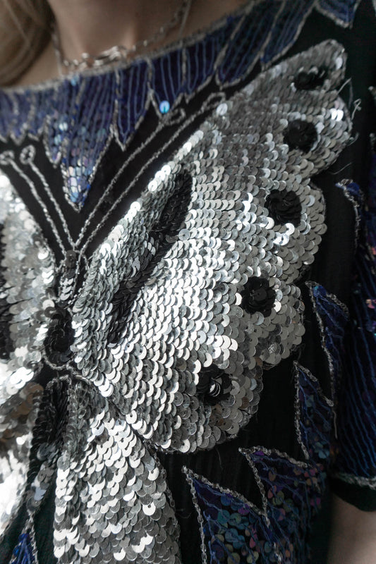 80s Partytop Schmetterling, XS–L theplaincircle vintage