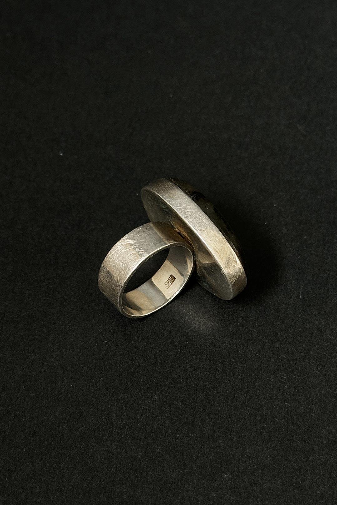 Ring 925 Sterling Silber Labradorit theplaincircle vintage