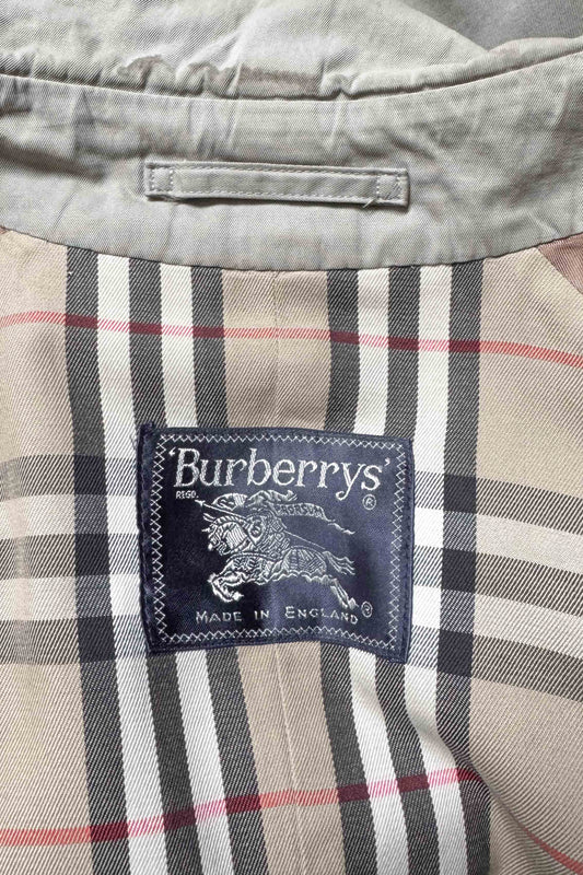 Beiger Vintage Burberry Trenchcoat mit Novacheck-Innenfutter und Gürtel