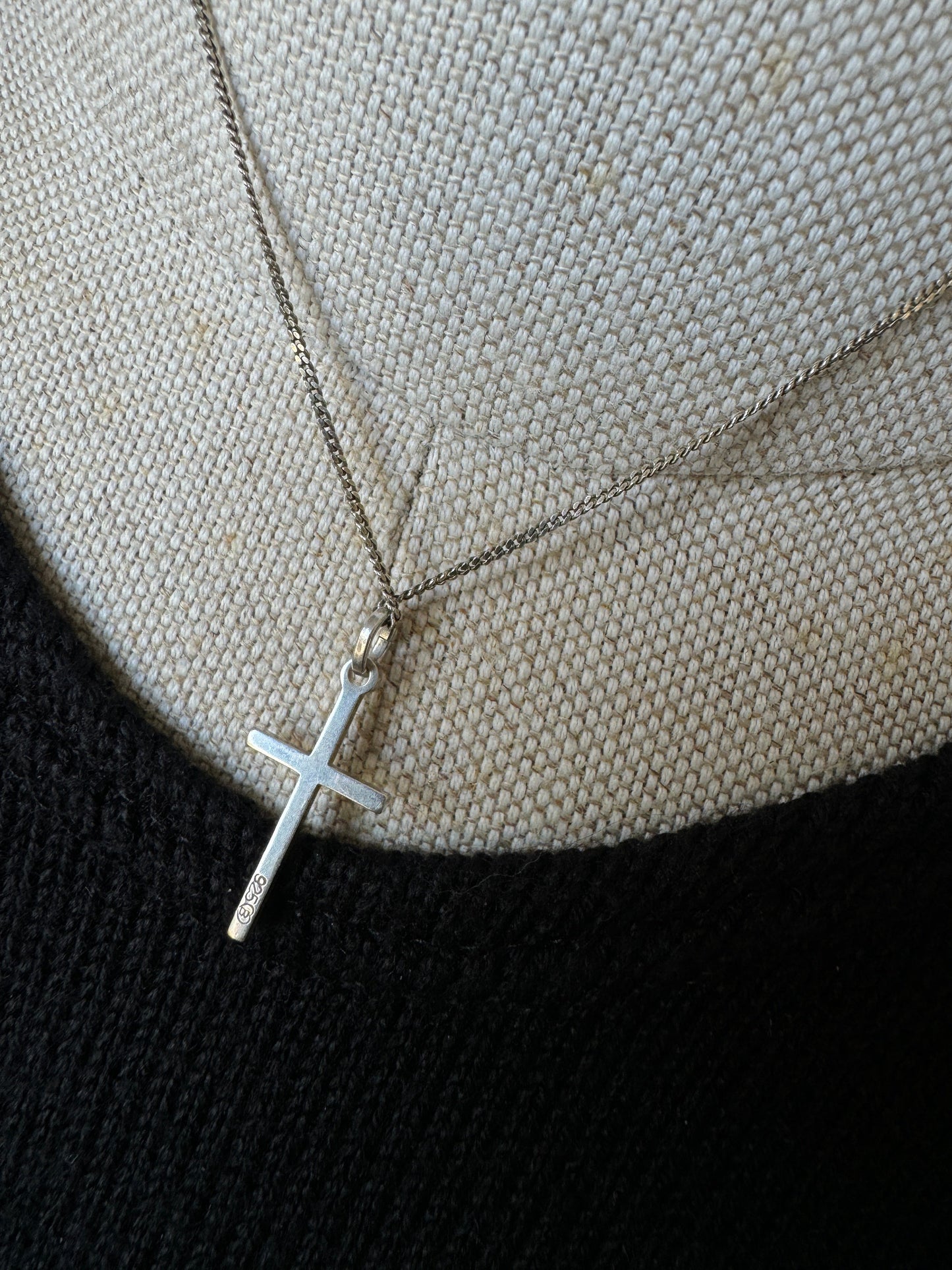 Anhänger Kreuz 925 Sterling Silber theplaincircle vintage